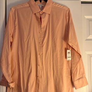Bar III Men's Peach Dress Shirt Size L 16-16 1/2